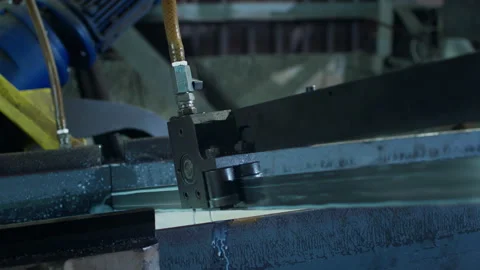 Closeup to the camera capturing details at manufacture industrial zone heavy Stock Footage 267821369