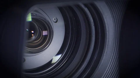 Closeup of the camera lens Stock Footage 74786831