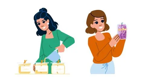 Closeup candle making vector Stockillustratie