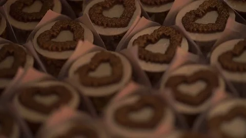 Closeup of Candy Heart in a Wedding Stock Footage 74969381