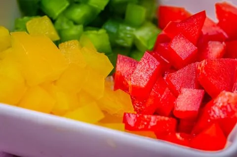 Closeup of Capsicums Fotos Stock