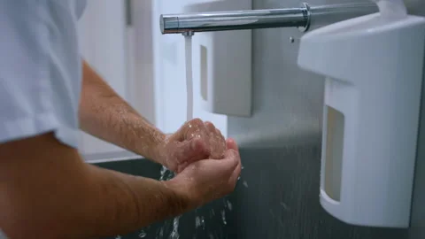 Closeup capturing details before start the surgery at the hospital the surgeon Stock Footage 209970490