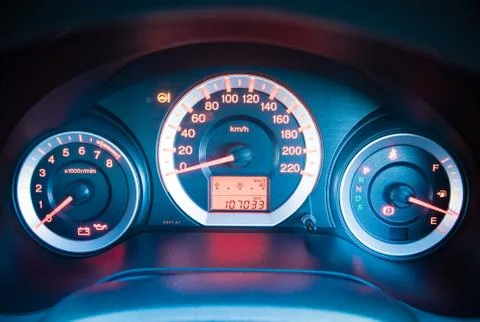 Closeup car dashboard Stock Photos