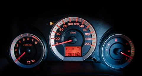 Closeup car dashboard Stock Photos