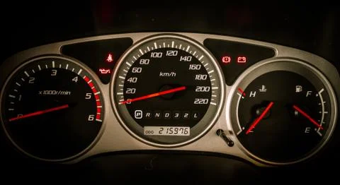 Closeup car dashboard Foto stock