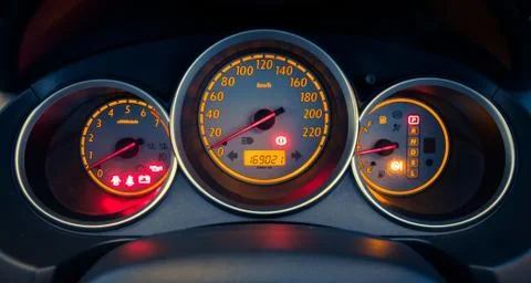 Closeup car dashboard Foto stock