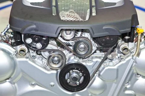 Closeup of car engine Stock Photos