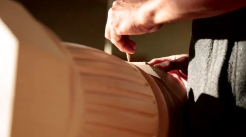 Closeup carpenter working Stock Footage 68034175