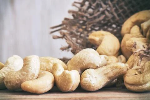 Closeup of cashew nuts Stock Photos