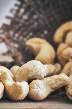 Closeup of cashew nuts Stock Photos