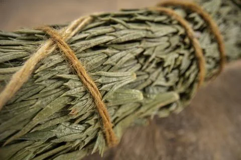 Closeup of cedar incense bundle Stock Photos