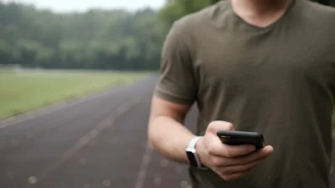 Closeup cell phone, typing text message on touch display Stock Footage 113063227