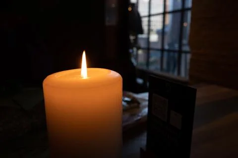 Closeup of a cendle light Stock Photos