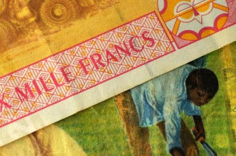Closeup on CFA franc Stock Photos