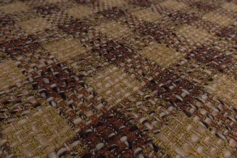 Closeup of checkered fabric with textile texture background Stock-Fotos
