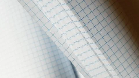 Closeup checkered paper background in blue cage Stock Photos