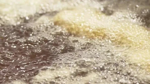 Closeup of Chef Hands Deep Frying Shrimp Tempura in Oil Видео 217667522