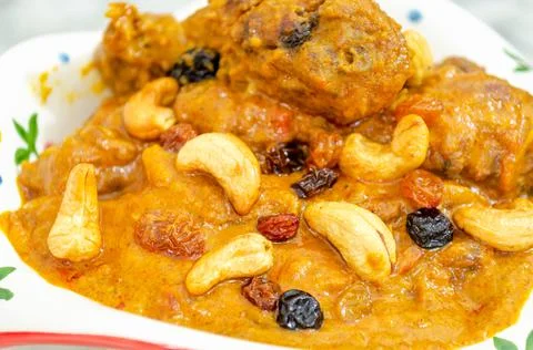 Closeup of Chicken Curry Fotos Stock
