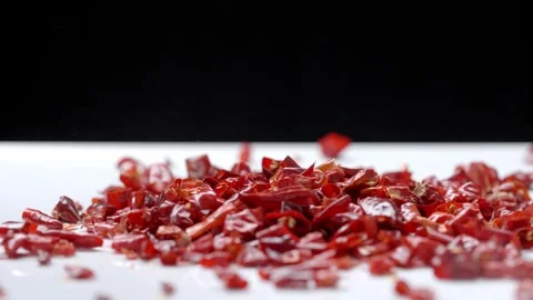 Closeup of chili fall down Stock Footage 272213241