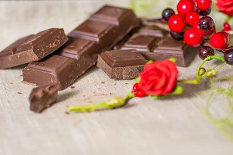 Closeup chocolate Stock Photos