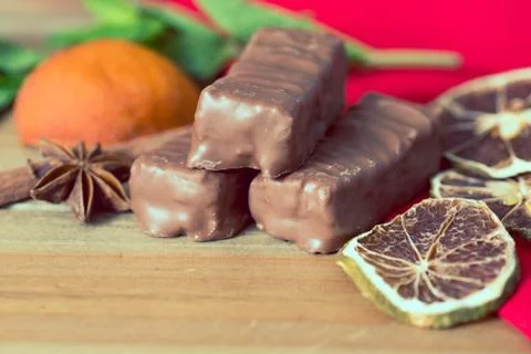 Closeup chocolate Stock Photos