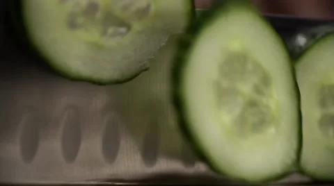 Closeup of chopped cucumber 스톡 동영상 64544208