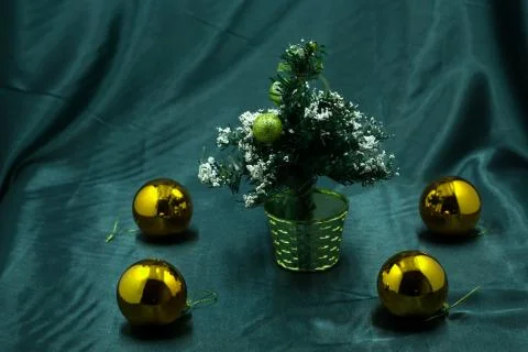 Closeup of Christmas-tree decorations Stock Photos