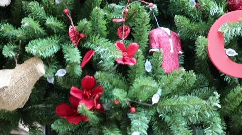 Closeup christmas tree Stock Footage 44311333