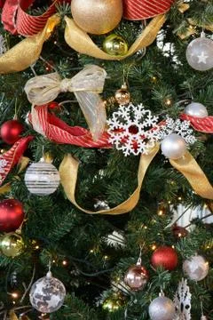 Closeup of Christmas Tree Stock Photos