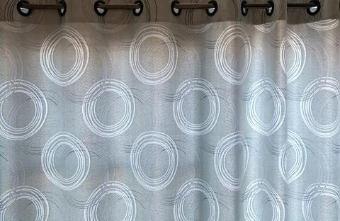 Closeup of the circle layer pattern on the UV block curtain. Stock Photos