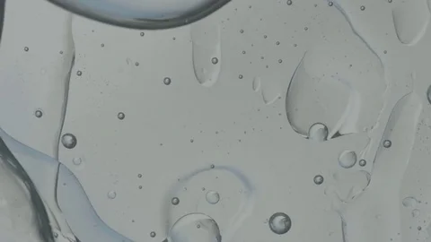 Closeup of Clear Gel Contracting Stock Footage 77779204