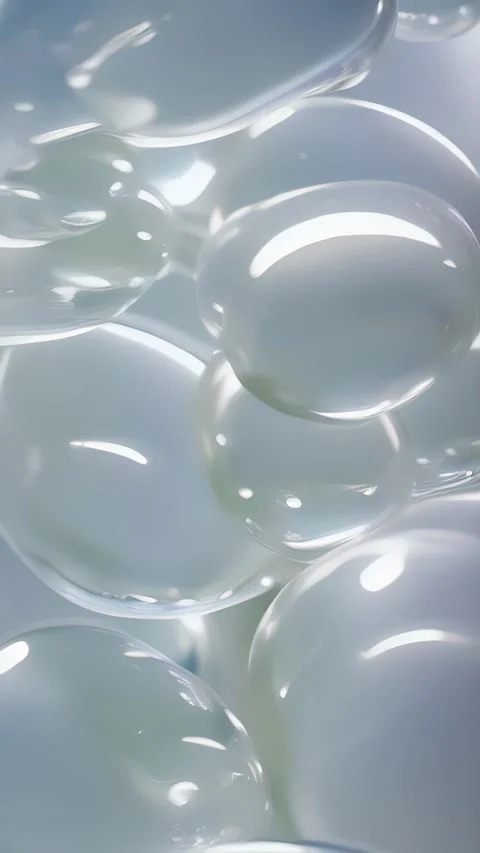Closeup of clear plastic with a bubbled texture. The plastic has small, raised Stock Footage 253927019