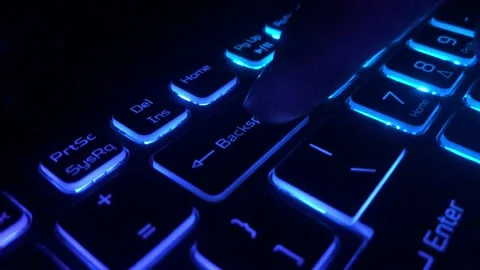 Closeup click Backspace Button Stock Footage 217213916