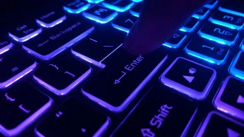 Closeup Click Enter Button Stock Footage 217213845