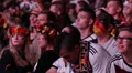 Closeup Close Up Portrait Young Boys Girls Painted Face German Flag Colorful Fan HD Footage