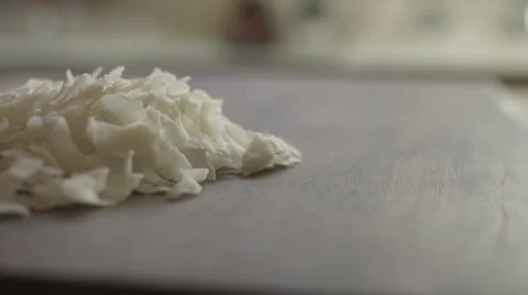 Closeup of coconut shavings Stock Footage 50185703
