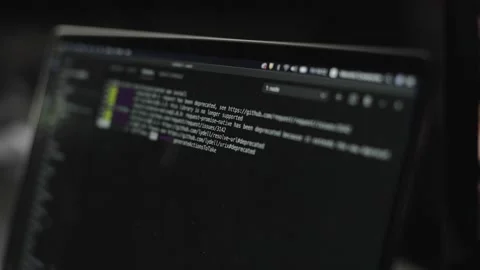 Closeup coding on screen, coding html and programming on screen laptop Stock Footage 229314346