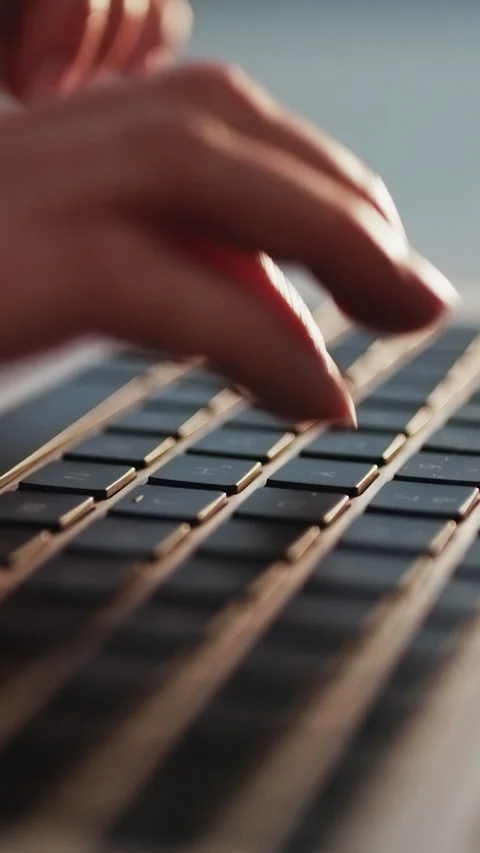 Closeup coding, Woman hands coding html and programming on screen laptop Stock Footage 303008601