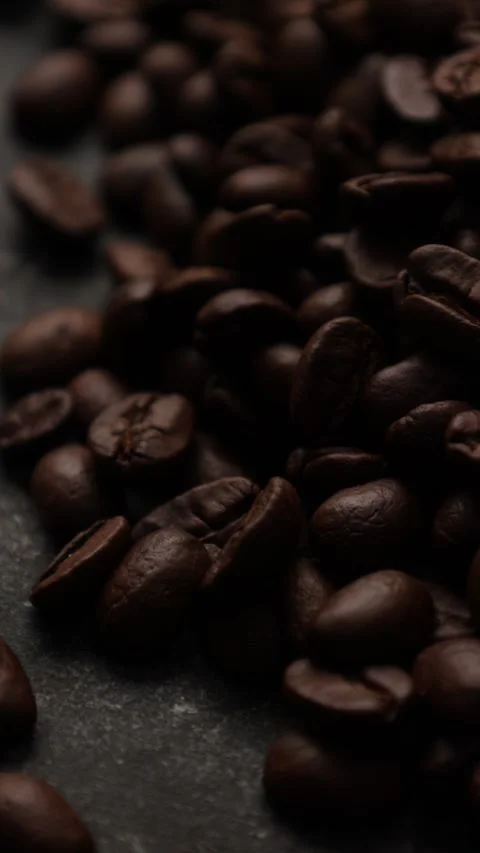 Closeup of a coffee beans background Stock Footage 311309691