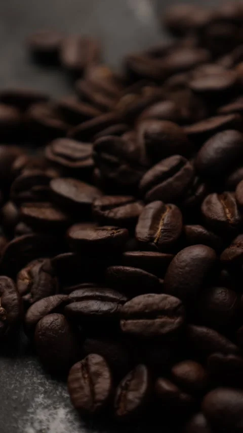 Closeup of a coffee beans background Stock Footage 311309709