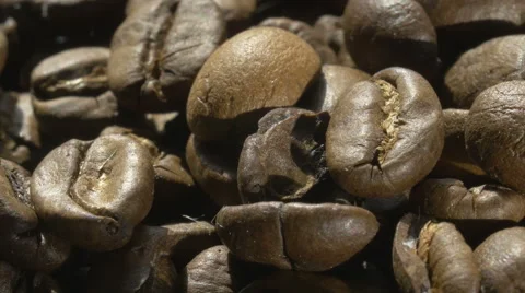 Closeup of coffee beans Stock Footage 63318773