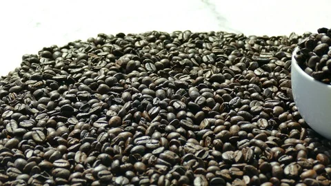 Closeup coffee beans Stock Footage 100764900