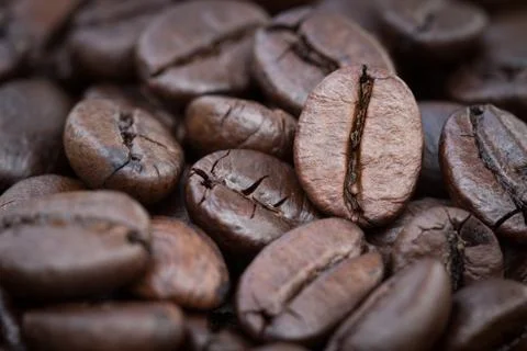 Closeup coffee beans Foto stock