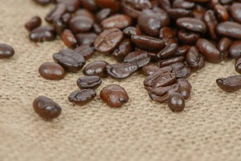 Closeup of coffee beans Foto stock