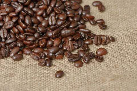 Closeup of coffee beans Foto stock