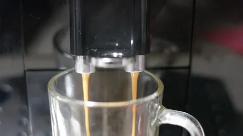 Closeup coffee machine filling a cup  Stock-Footage 169742205