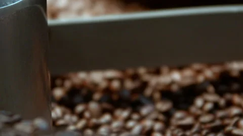 Closeup of Coffee Roaster Stock Footage 47544766