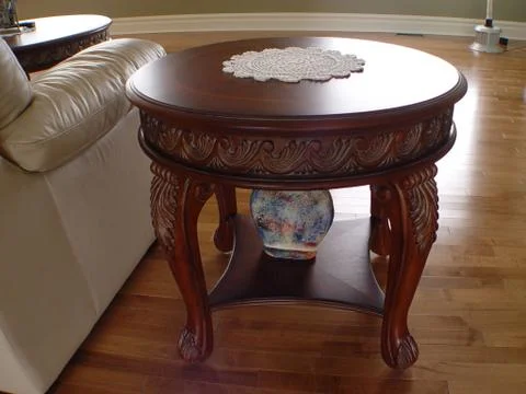 Closeup of coffee table Stock Photos