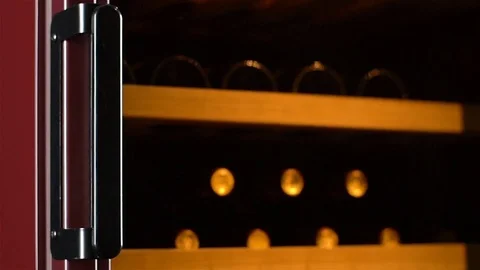 Closeup Cold Storage Box Providing Wine Maturation Stock Footage 83362723