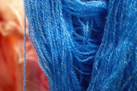 Closeup color  threads background texture Stock Photos